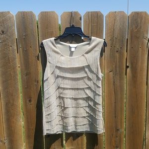 Christopher&Banks gold shell top